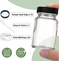 Botol Kaca Shot Glass 2oz 60ml untuk Jus Jahe, Sirup, dan Minuman, Botol Sampel Minuman