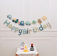 Garçon 1er anniversaire fête joyeux anniversaire bannière dessin animé voiture avion 1 feuille ballons cadeau bleu Beige Latex confettis ballons jouet décor