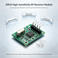 Módulo Receptor RF Universal de 433MHz, Placa Receptora de Control Remoto Inalámbrico para Sistema de Alarma de Control de Acceso a Puertas de Hogar Inteligente, DIY