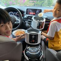 Wok électrique en acier inoxydable 2L 12V 24V avec minuteur numérique multifonction pour voiture, camion, camping