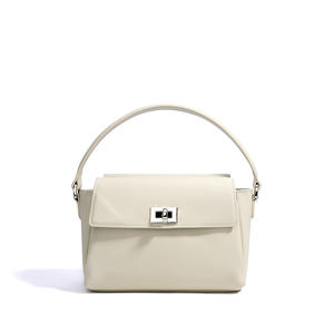 Bolso de Hombro de Cuero Vacuno Genuino de Lujo, Tamaño Pequeño, Diseño Simple, Bolso Bandolera con Cierre - Product Image 5