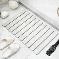 Tapis de bain en diatomite FIGOO - Écologique, super absorbant, en pierre de diatomée, design moderne pliable, fabriqué à la machine - Disponible en gros