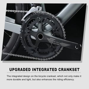 Vélo de Ville Léger en Fibre de Carbone T700, Vélo de Route Sportif 700C 18 Vitesses Shimano <span class=keywords><strong>SORA</strong></span>, Frein à Disque Mécanique, Course - Product Image 5