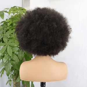 Peluca con diadema de cabello humano FH en stock, peluca rizada tipo kinky, cabello virgen brasileño, pelucas bob con diadema. - Product Image 3