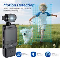 Mini caméra corporelle avec enregistrement audio et vidéo, caméscope de poche POV 270 °   Caméra portable rotative 1080P HD 64 Go pour les voyages