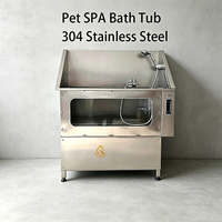 EUR PET Évier de lavage SPA pour animaux, direct usine, avec réglage du temps de bulles et assistance à l'air chaud, baignoire pour animaux scellée pour salons de toilettage