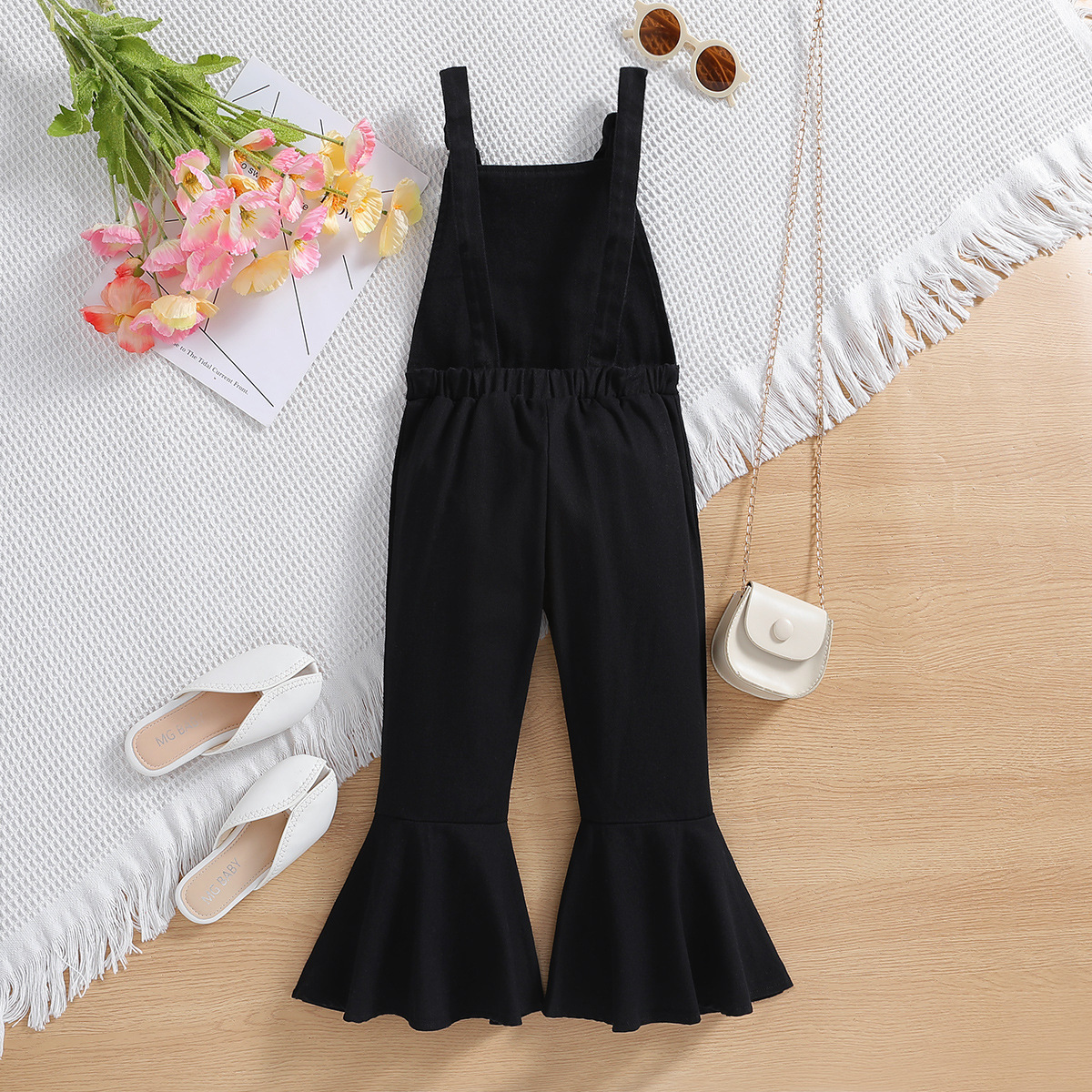 Baby Girl Wide Leg Jeans Kids Girls Denim Pants Children Outwear Long Trousers Girl Clothing Fall Spring 90-160 | Malaysia