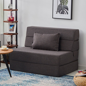 ที่นอนพับได้สีเทาเข้ม, ที่นอนโฟมพับสามทบ4นิ้วพร้อมที่คลุมผ้าซักได้เบาะโซฟาวาง<span class=keywords><strong>พื้น</strong></span> - Product Image 6