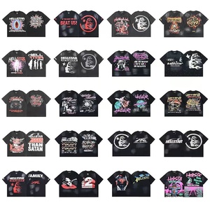 Camisetas Helly de Alta Calidad, Estilo Hip Hop, Vintage, con Letras, Antibacterianas, de Gran Gramaje, Streetwear, Oversize, Unisex - Product Image 2