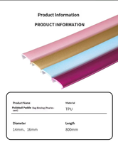 Bande de protection en TPU nacré haute brillance résistante à l'abrasion pour bord de raquette de pickleball 800 mm, pour raquettes de 14 mm/16 mm, logo personnalisé