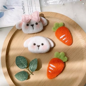 Accessoires en feutre de laine chaude Lop lapin carotte accessoires broche épingle à cheveux chapeau épingle à cheveux décorative enfants accessoires matériaux - Product Image 2