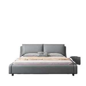 Nordic Califórnia king cama armazenamento otomano novo design top tecido madeira sólida dupla cama king size tecido levantado cama de solteiro