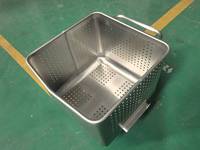 Chariot mobile commercial personnalisable en acier inoxydable 304 de 200 L, chariot à viande Euro Bin pour usines de transformation alimentaire et abattoirs