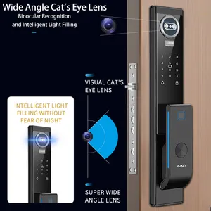 XSDTS M05 Digital Wifi Door Lock 3D Face Recognition With Video Intercom Function Camera Monitor