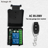 DC 12V 24V AC 220V RF433 Télécommande Commutateur Relais 2 Canaux Multifonction Récepteur Module Garage Rideau Moteur Lumière Contrôle