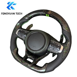 Volant en fibre de carbone forgé avec LED pour Kia <span class=keywords><strong>Stinger</strong></span> K5 GT K4 Cerato Forte Seltos Sportage Sorento MQ4 GT1 Optima4 Forte - Product Image 3