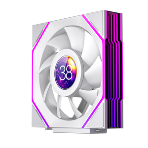 พัดลมเคสคอมพิวเตอร์สำหรับเล่นเกม Jungle Leopard V4 หน้าจอ LCD 2.8 นิ้ว ARGB 600-2100 รอบต่อนาที พัดลม PWM 55.4CFM เสียงเบา ขนาด 120x120x28 มม. - Product Image 3