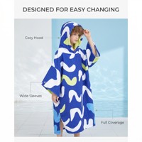 Poncho de surf en microfibre pour enfants, poncho de surf OEM, poncho de bain personnalisé, serviette de bain poncho