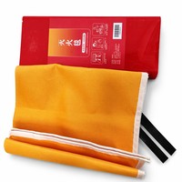 Couverture anti-feu en fibre de verre orange, ignifuge, couverture de sécurité d'urgence 100 x 100 cm pour la maison, les voyages, la cuisine