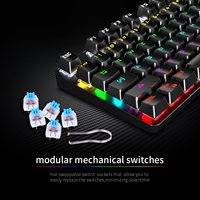Keyboard Gaming Mini Nirkabel BT Isi Ulang untuk Komputer, Gaya Trendi, Cocok untuk Studio, Game, dan Kantor