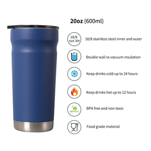 Customized logo Laser Magnetic Lid 20oz Double Wall Vacuum Insulated Coffee <b>Cups</b> Stainless Steel Original Tumbler Slide Lid - Product Image 5