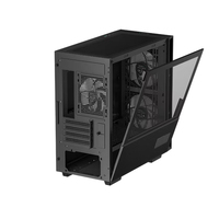 Boîtier PC Gamer DeepCool CH360 LIMITED, flux d'air élevé, ventilateurs ARGB en mesh, refroidissement liquide 360 mm, verre trempé, affichage numérique Type-C