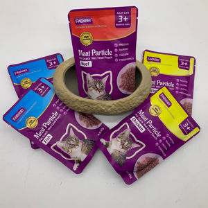 Großhandels preis Gesunde nahrhafte Hühner soße Nasses Katzenfutter OEM Frischer Beutel Paket Protein Rich <span class=keywords><strong>Cat</strong></span> Snack und Pet Treats - Product Image 1