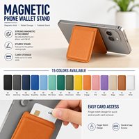 Portefeuille de téléphone en cuir magnétique haut de gamme avec support pliable pour cadeau d'affaires