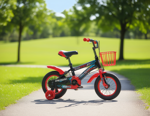 Bicicletta per Bambini 14 Pollici, Telaio in Acciaio, Ruote in Plastica, Freno a Contropedale, Sella Regolabile, Uso Esterno, 3-6 Anni - Product Image 2