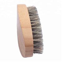 Ensemble brosse et peigne à barbe en poils de sanglier avec manche en bambou naturel, de haute qualité, écologique et découpé au laser