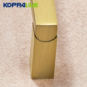 Koppalive sang trọng chải Brass Tủ cửa xử lý Rose Vàng ngăn kéo kéo núm hình chữ nhật vuông tủ bếp xử lý - Product Image 3
