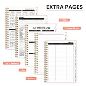 Cuaderno <span class=keywords><strong>de</strong></span> tapa dura personalizado, diario mensual semanal en espiral 2026, A5 carpeta <span class=keywords><strong>de</strong></span> impresión <span class=keywords><strong>de</strong></span> logotipo, libro <span class=keywords><strong>de</strong></span> Diario Financiero Sin fecha - Product Image 5