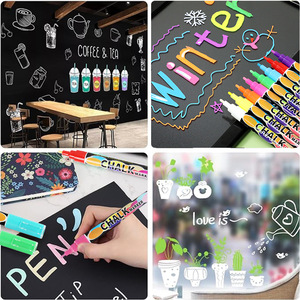 Nhà Máy Trực Tiếp Màu Sắc Vibrant Chalk Đánh Dấu Không Độc Hại Có Thể Giặt 3Mm Fine Tip Lỏng Phấn Bút Trong Số Lượng Lớn Cho Trẻ Em, Bảng, Cửa Sổ - Product Image 5