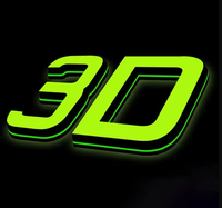 Enseigne publicitaire LED 3D lumineuse personnalisée en lettres acryliques FF, grande taille, pour intérieur, étanche IP65, contrôle par application, pour réception