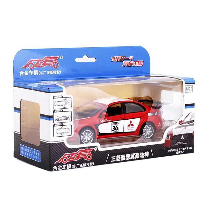 MSZ 1:32 EVOラリーカーアロイプルバック2ドアオープンサウンドライト 