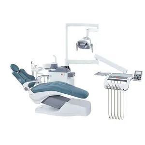 2023歯科病院用の新しいモバイル歯科ユニット左手と右手の交換可能な歯科用椅子