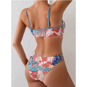 Traje de Baño Bikini Sensual de Alta Gama para Mujer, Estampado y a la Moda, para Playa o Spa - Product Image 2