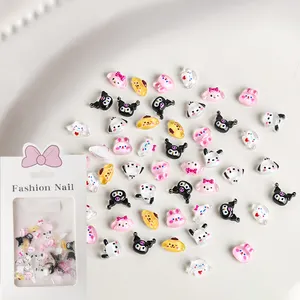 30 pezzi accessori per nail art cartoon grazioso mini Sanrio alloro cane misto resina gioielli per unghie tridimensionali
