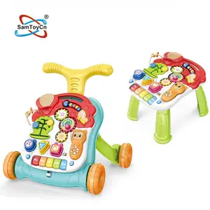 5 in 1 Multifunctional Funny Music Sound Effect Toddler Learning Table Baby Strollers Walker