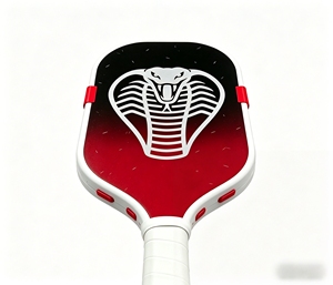Ex84 USAPA Approved Pickleball Racket, King <strong>Cobra</strong> Pattern, Red Black Gradient Carbon Fiber for Outdoor Play Sports Equipment - Product Image 2