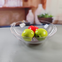 Bol en verre transparent fait à la main pour fête et mariage servant bol décoratif de mélange de fruits et légumes en cristal avec technique de gravure