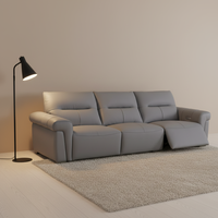 Italienisches Ledersofa Modernes Couch-Wohnzimmersofa Leder Hochlehner Komfortables Wohndekor Echtes Ledersofa-Set Möbel