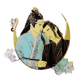 <span class=keywords><strong>2023</strong></span> Insignias de Anime sin fabricante mínimo, lindos pines esmaltados, diseño personalizado, tu propio logotipo, Die Cast Cartoon Metal Silver HD Opp Bag Angel - Product Image 5