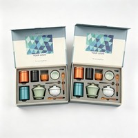 Coffret Cadeau d'Entreprise Moderne Personnalisé avec Logo – Tasse et Porte-clés – Boîte d'Emballage Luxe pour Cadeau d'Affaires avec Éponge