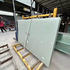 Fábrica de construcción fabricante Precio de vidrio partición decoración panel de vidrio esmerilado templado