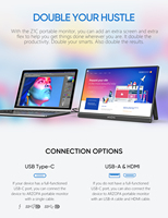 Arzopa Z1C 16.1 pouces FHD 100% sRGB Extender Extension pour ordinateur portable avec support Mobile affichage Portable écran moniteur