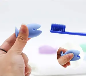 Pen Desktop Storage Decoration tool Makeup Brush Cute Bathroom Mini Silicone Fish Toothbrush Holder