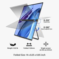 Tragbarer Dual-Monitor 15,6 Zoll 4K 100% sRGB HDR Zweitbildschirm für Studenten Designer Foto- und Videobearbeitung MacBook
