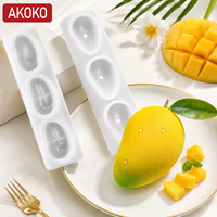 Molde de Silicona AKOKO 3D Resistente al Calor con Forma de Mango para Mousse, Repostería Francesa, Molde para Pastel 1076