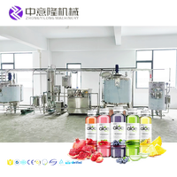 Complete Fruitproductielijn Omvat Het Reinigen Van Juicing Vacuümontgassing Homogenisatie Sterilisatie Vulverpakkingsmachine